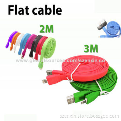 Data Charging Cable for iPhone5/5c/5s, Big Noodle Cable
